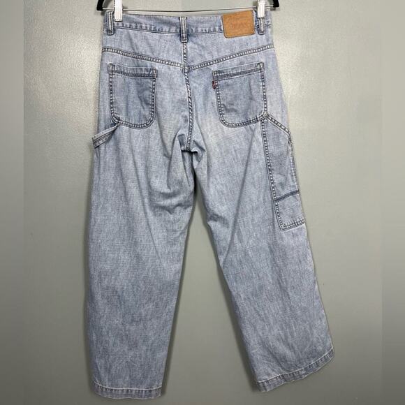 Vintage Levi’s Wide Leg Carpenter Hammer Loop Light Denim - Picture 2 of 15